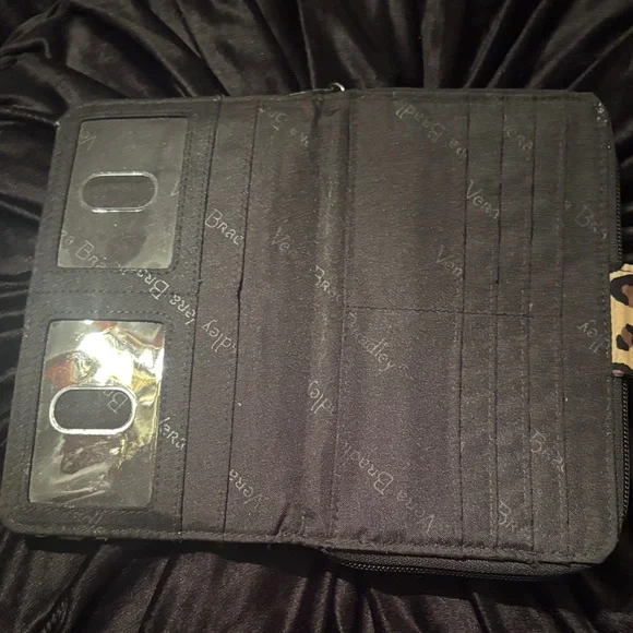 Vera Bradley Brown Leopard Quilted Wallet - Picture 3 of 4